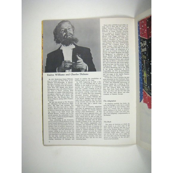 Emlyn Williams Charles Dickens Alice Tully Hall Lincoln Center NYC Program 1970 - Picture 4 of 5